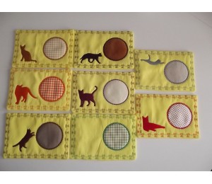 ITH Mug Rugs - Cat Silhouette